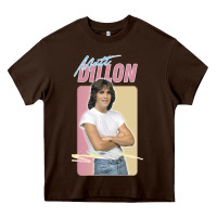 Chocolate Brown Matt Dillon - Retro Aesthetic Design Heavy Core Tee - longCreatives