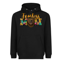 Black fearless mom bear Heavyweight Hoodie - BarkalooDesign