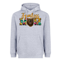 Heather Grey fearless mom bear Heavyweight Hoodie - BarkalooDesign
