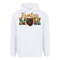 White fearless mom bear Heavyweight Hoodie - BarkalooDesign