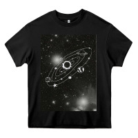 Black Outer Wilds Heavy Core Tee - longCreatives