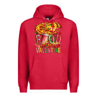Cardinal Food Is My Valentine Premium Hoodie - CowhideDigitalArt