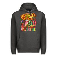 Charcoal Heather Food Is My Valentine Premium Hoodie - CowhideDigitalArt