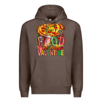 Coffee Food Is My Valentine Premium Hoodie - CowhideDigitalArt