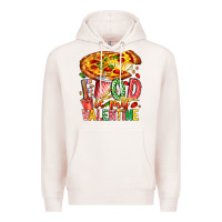 Pale Pink Food Is My Valentine Premium Hoodie - CowhideDigitalArt