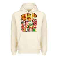 Sandshell Food Is My Valentine Premium Hoodie - CowhideDigitalArt