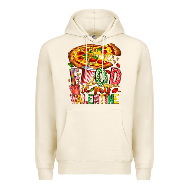 Food Is My Valentine Premium Hoodie by CowhideDigitalArt | Teevron
