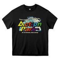 Black Funny Action Park New Jersey 1978 Vintage Heavy Core Tee - longCreatives