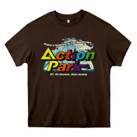 Chocolate Brown Funny Action Park New Jersey 1978 Vintage Heavy Core Tee - longCreatives