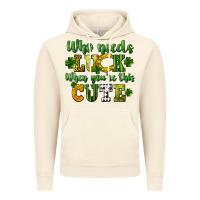 Vintage Artic Who needs luck when you're this cute St. Patrick's Vintage Hoodie - CowGirlArtShop