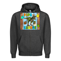 Charcoal Heather papa saurus Zipper Hoodie - Artiststas
