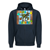 Navy papa saurus Zipper Hoodie - Artiststas