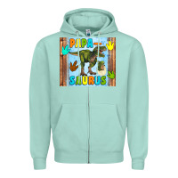 Seafoam papa saurus Zipper Hoodie - Artiststas