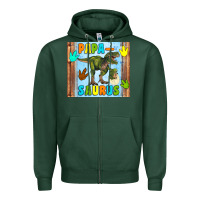 Sports Green papa saurus Zipper Hoodie - Artiststas