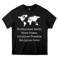 Black birthplace earth race human politics freedom religion love t shirt Heavy Core Tee - longCreatives