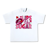 White Lips like sugar Valentine's Day Urban Heavy Tee - HowdyJamesFarm