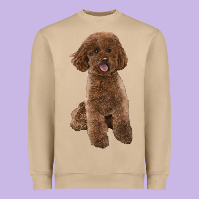 Poodles Dog Lllustrations Heavyweight Sweatshirt Designed By Lillyallendesigns