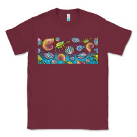 Burgundy sea shells Classic Tee - TumblerDesignByShophia
