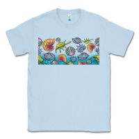 Dusty Blue sea shells Classic Tee - TumblerDesignByShophia