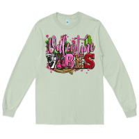 Matcha valentine vibes with cowgirl boots olivia Long Sleeve Tee - OliviaCreatesArt