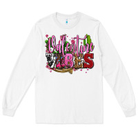 White valentine vibes with cowgirl boots olivia Long Sleeve Tee - OliviaCreatesArt