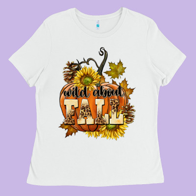 Wild About Fall Ladies Tee Designed By Texasbilliewilder