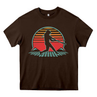 Chocolate Brown Softball Retro Vintage 80s Style Player Gift Heavy Core Tee - longCreatives