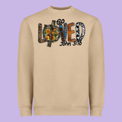 So Loved Jhon 3.16 Heavyweight Sweatshirt Designed By Sublimationcraftshop