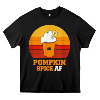 Black pumpkin spice af retro vintage background happy halloween Heavy Core Tee - longCreatives