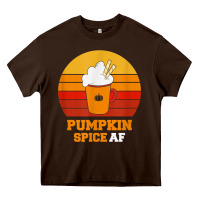 Chocolate Brown pumpkin spice af retro vintage background happy halloween Heavy Core Tee - longCreatives