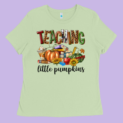 Teaching Little Pumpkins Ladies Tee Designed By Texasbilliewilder