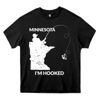 Black MN Minnesota Fishing T Gift for Fishermen and Anglers Heavy Core Tee - longCreatives
