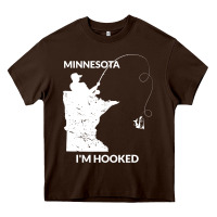 Chocolate Brown MN Minnesota Fishing T Gift for Fishermen and Anglers Heavy Core Tee - longCreatives