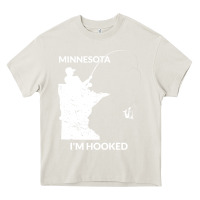 Cream MN Minnesota Fishing T Gift for Fishermen and Anglers Heavy Core Tee - longCreatives