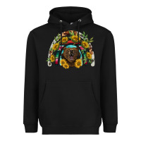 Black bear rainbow Heavyweight Hoodie - BarkalooDesign