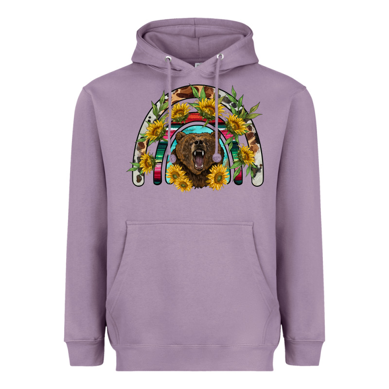 Bear Rainbow Heavyweight Hoodie by BarkalooDesign | Teevron