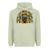 Matcha bear rainbow Heavyweight Hoodie - BarkalooDesign