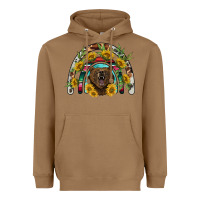Toasted Coconut bear rainbow Heavyweight Hoodie - BarkalooDesign
