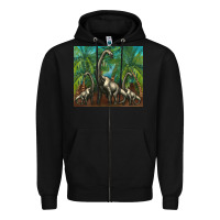 Black brachiosaurus Zipper Hoodie - Artiststas