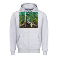 Heather Grey brachiosaurus Zipper Hoodie - Artiststas