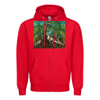 Red brachiosaurus Zipper Hoodie - Artiststas