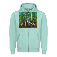 Seafoam brachiosaurus Zipper Hoodie - Artiststas