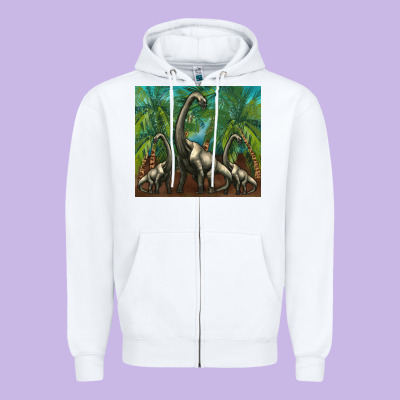Brachiosaurus Zipper Hoodie Designed By Artiststas