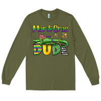 Army Green mardi gras dude alligator olivia Long Sleeve Tee - OliviaCreatesArt