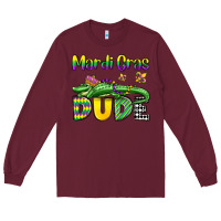 Burgundy mardi gras dude alligator olivia Long Sleeve Tee - OliviaCreatesArt