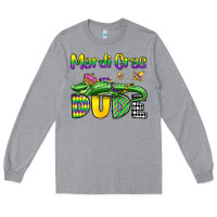Heather Grey mardi gras dude alligator olivia Long Sleeve Tee - OliviaCreatesArt