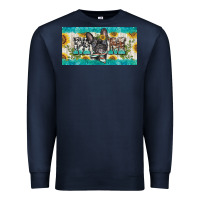 Navy french bulldog mom license plate template Premium Sweatshirt - BarkalooDesign