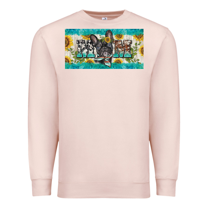 French Bulldog Mom License Plate Template Premium Sweatshirt by BarkalooDesign | Teevron
