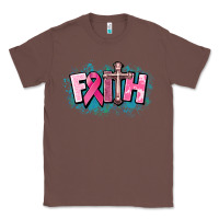 Chestnut Cancer Faith Cross Classic Tee - HowdyJamesFarm