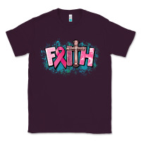 Plum Cancer Faith Cross Classic Tee - HowdyJamesFarm